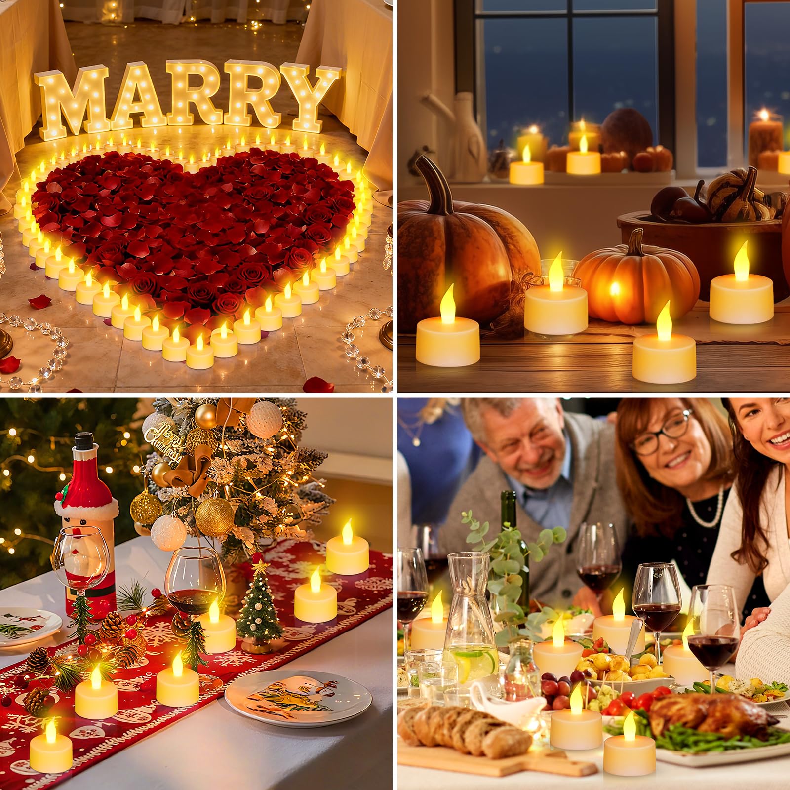 12 Pezzi Candele a LED Ricaricabili, Candele LED Fiamma Oscillante Realistica con Base di Ricarica, Timer e Telecomando per Decorazioni Casa, Matrimoni, Natale e Halloween