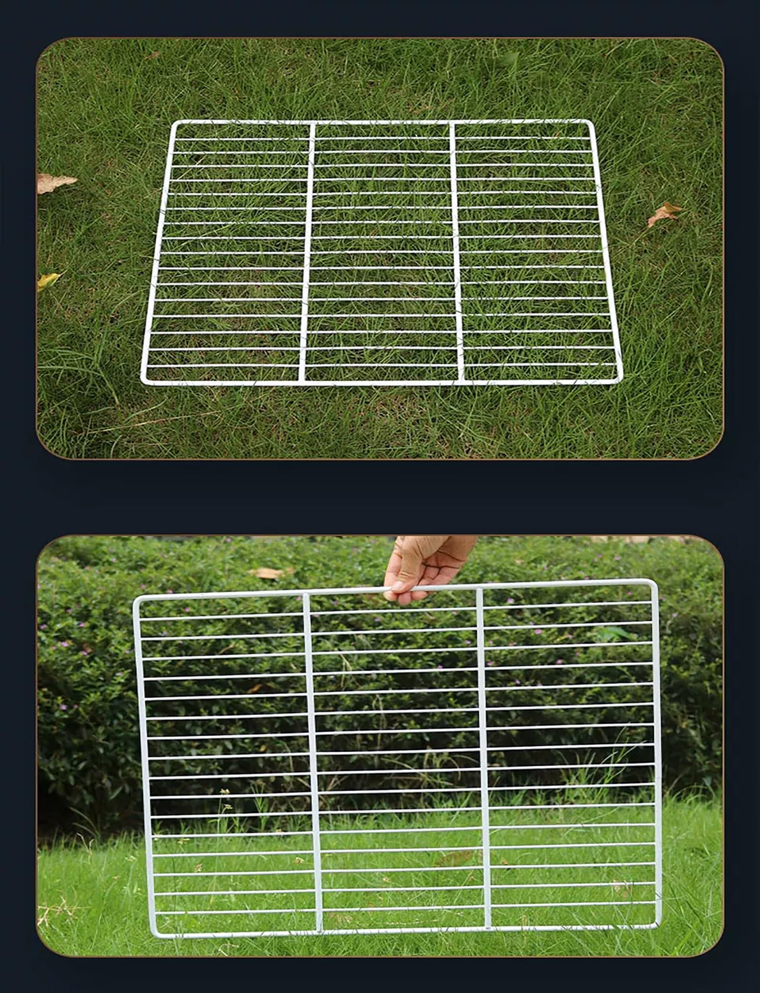 Estante divisor de congelador comercial con diseño de malla ventilada | Partición de rejilla de alambre for organización de almacenamiento en frigoríficos(21.3x20.9in-54x53cm)