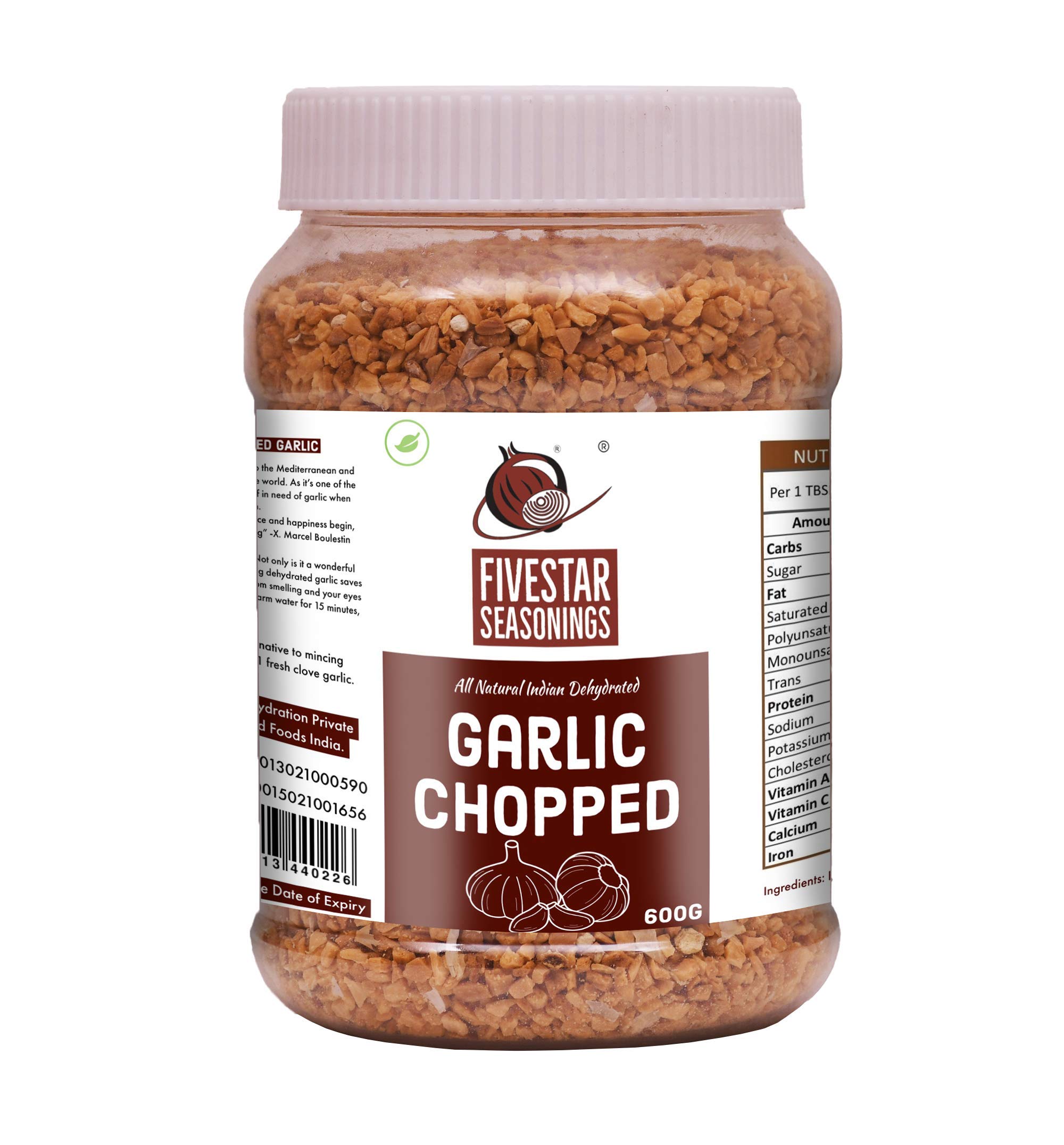 Fivestar Seasoning Chopped Dried Garlic in Fresh, 100% Natural, Rich in Iron, Easy to Cook, 0% Trans-Fat Dehydrated Garlic Flakes (600g) (B08BJYCB5J) Amazon Price History, Amazon Price Tracker