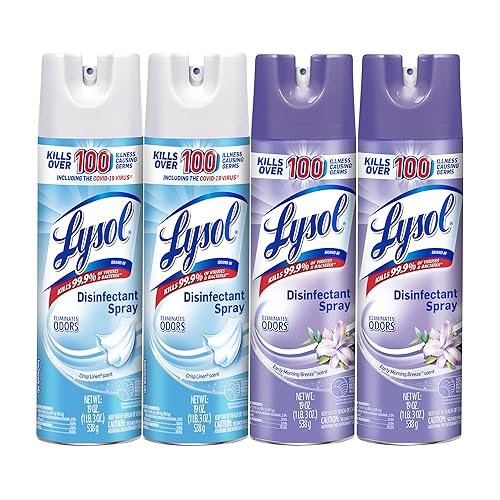 Lysol 2x19oz Crisp Linen + 2x19oz Early Morning Breeze Disinfectant
