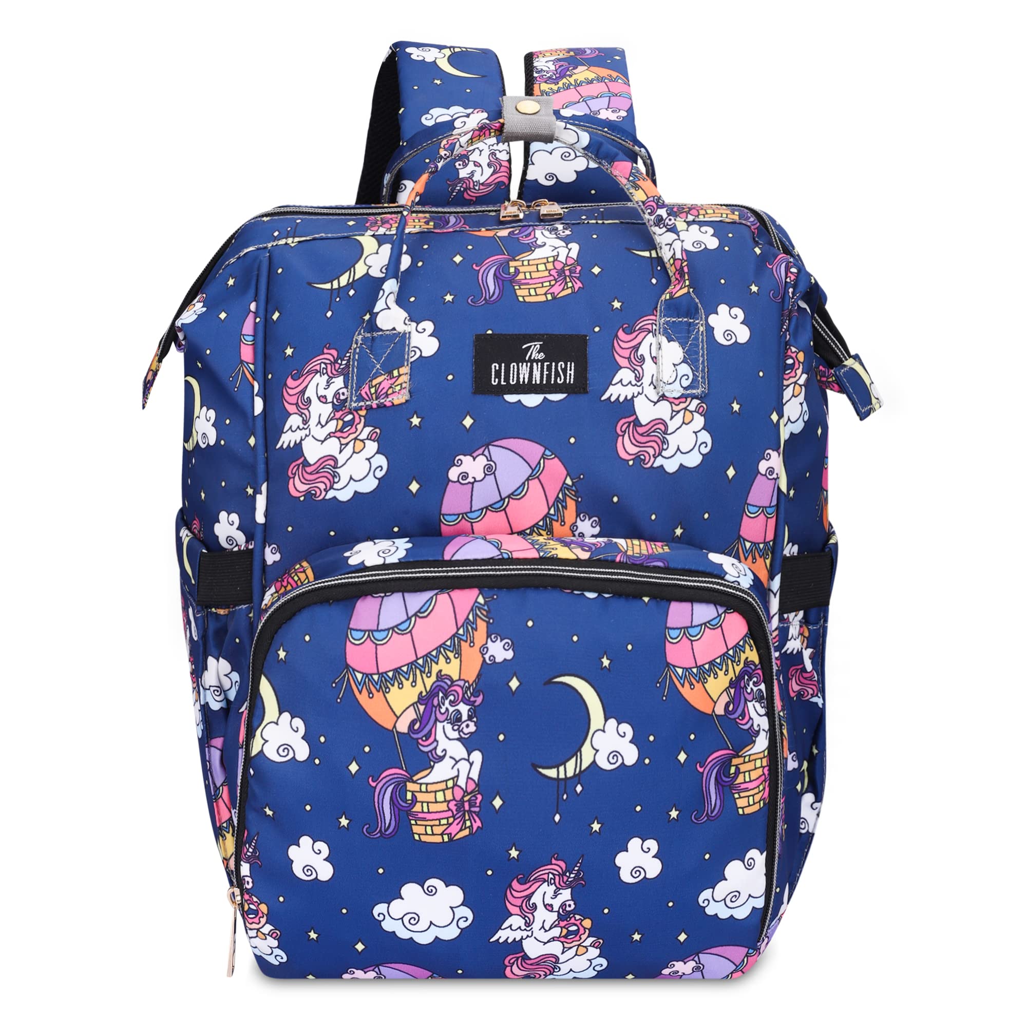 THE CLOWNFISH Baby On Board Series Multipurpose Diaper Bag/Backpack/Nappy Bag/Handbag/Maternity Bag For Baby Essentials with Bottle Organizer & Tissues Dispensing Pocket in Polyester-image-46