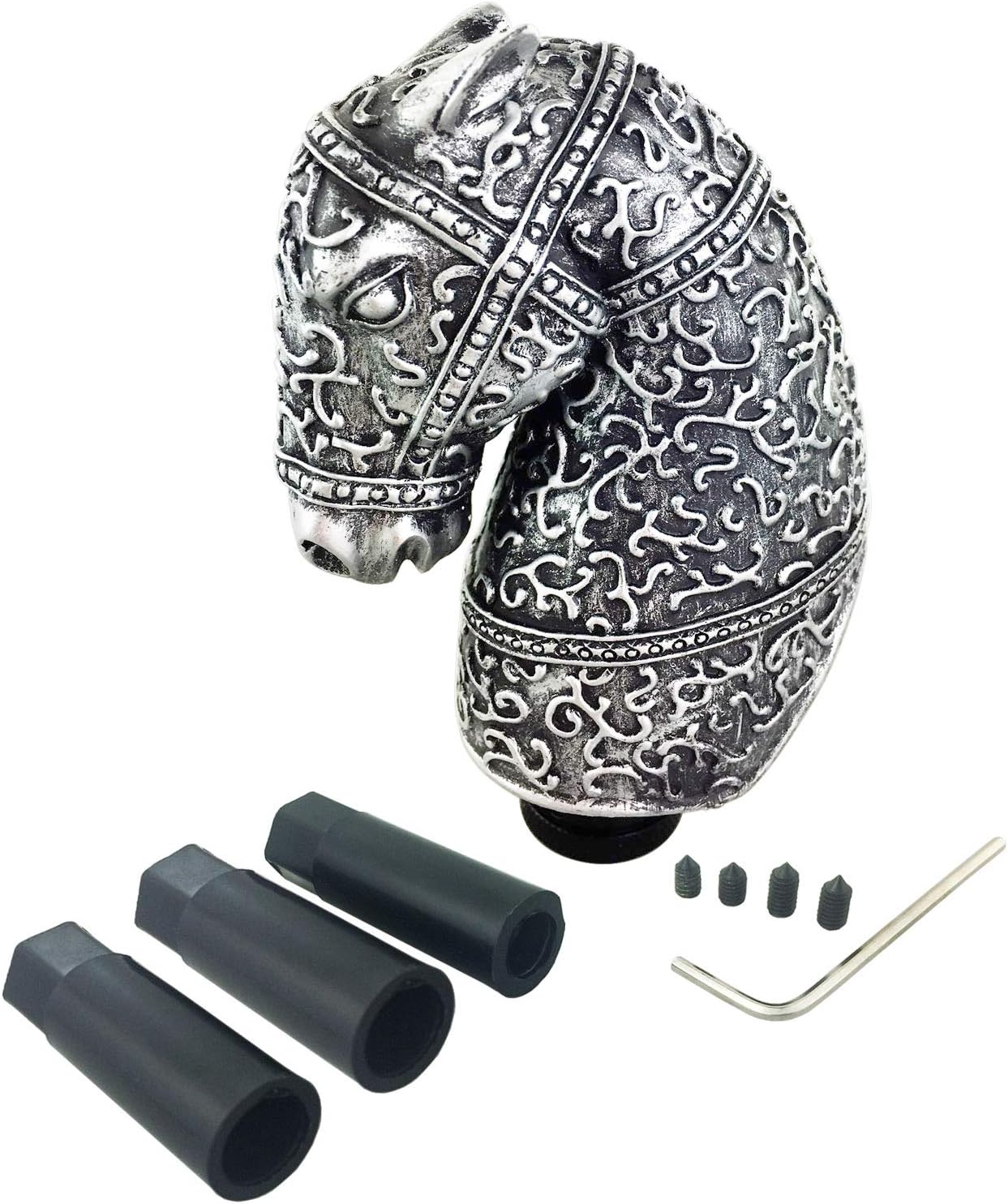 5" Weighted Gear Shift Grip Knobs Horse Head Shape Car Speed Shifter Stick Lever Handle Fit Most Manual Auto Vehicles