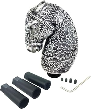 5" Weighted Gear Shift Grip Knobs Horse Head Shape Car Speed Shifter Stick Lever Handle Fit Most Manual Auto Vehicles