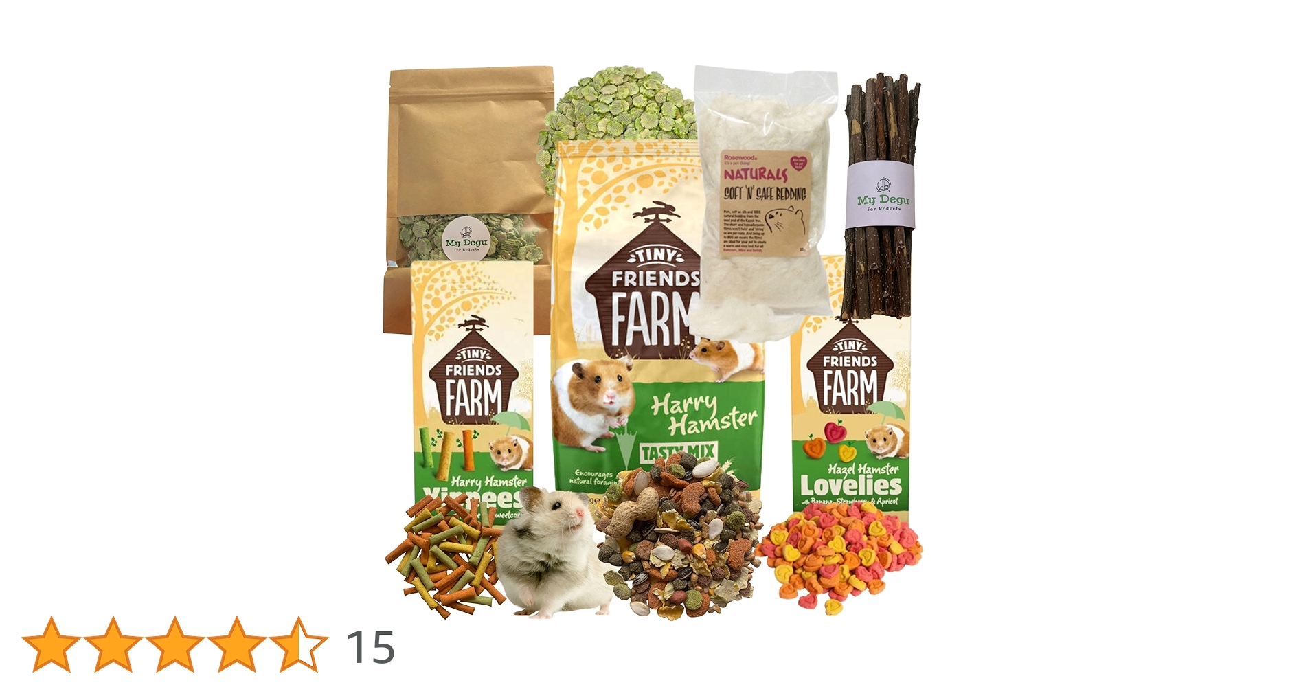 DEGU Pack Of Three Sticks With Sunroot Grass/Seeds/Vegetables Rodents