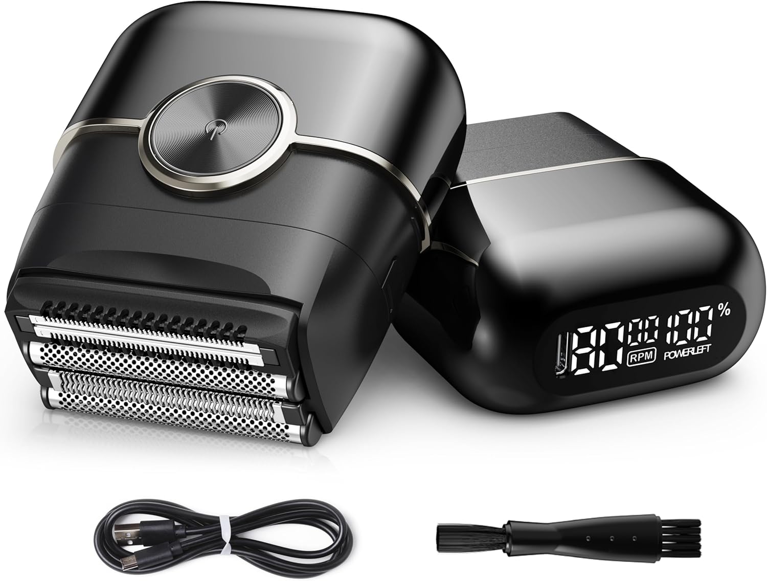 Electric Foil Shaver for Men wiht 4 Floating Blade LED Display USB-C Fast Rechargeable