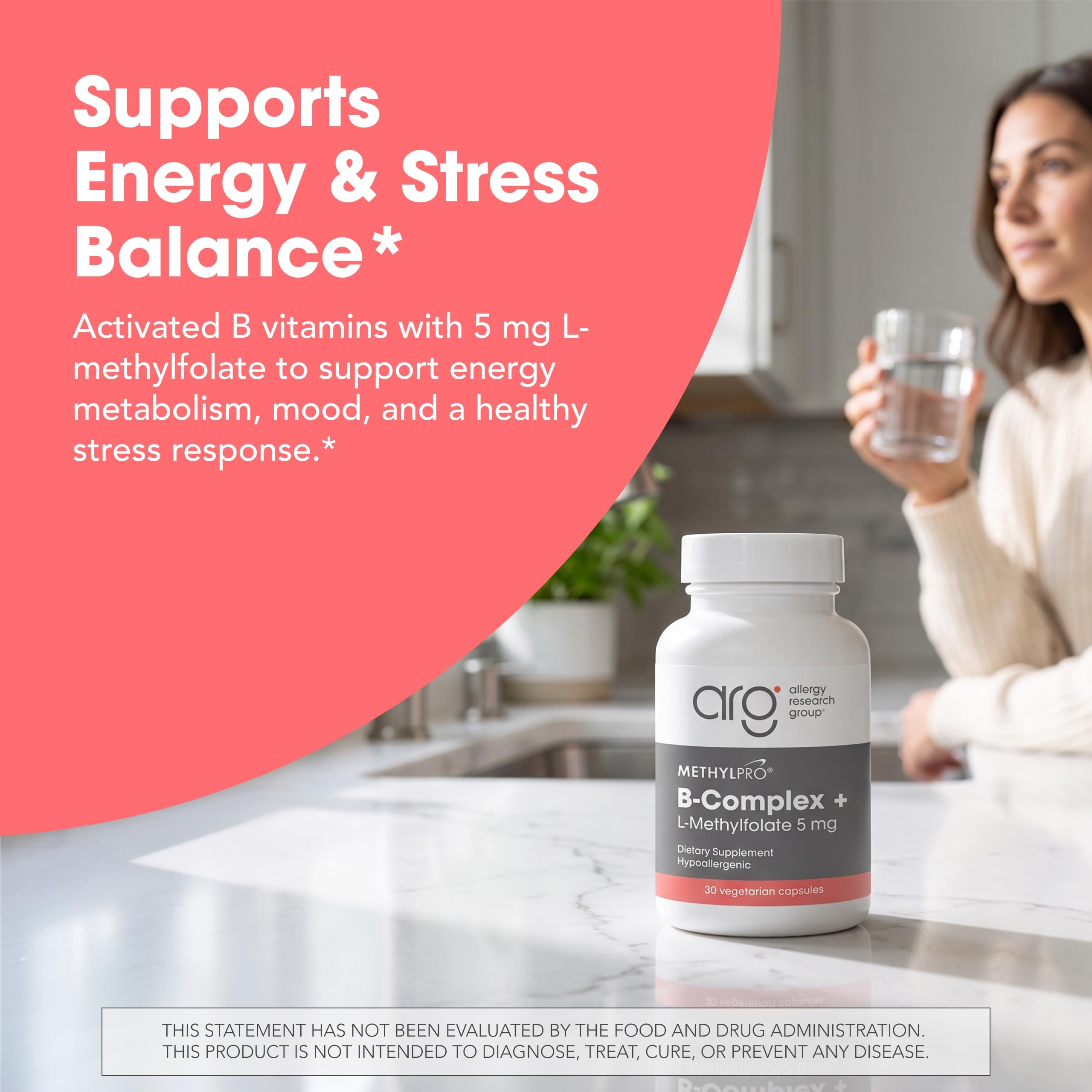 MethylPro B Complex with L-Methylfolate 5 mg, 30 Capsules — Amazon image 2