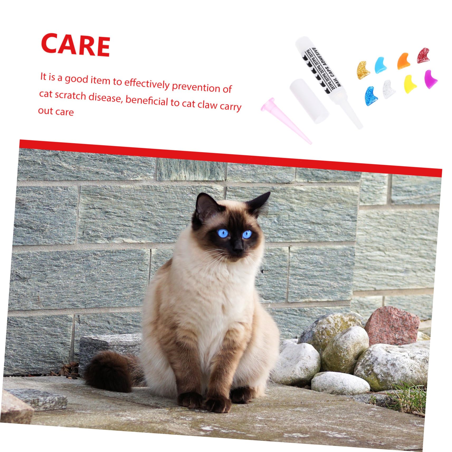 Sosoport 320 Pièces Ensemble d'ongles pour Animaux de Compagnie Couvre-Griffes de Chat Pattes pour Chatons Capsules Ongles Couverture de Griffe pour Animaux de Compagnie Gel de silice