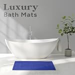 Avalon Towels Bath Mats - Absorbent Quick Dry 100% Cotton Floor Mats - Blue Soft Bathroom Set of 2 (22x34 Inches)