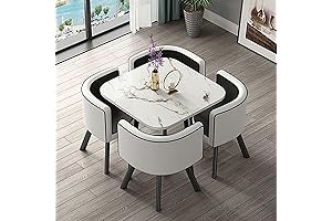 Glamorous 5-Piece Round & Square Table Set for Office, Dining, or Conference Room (Small)