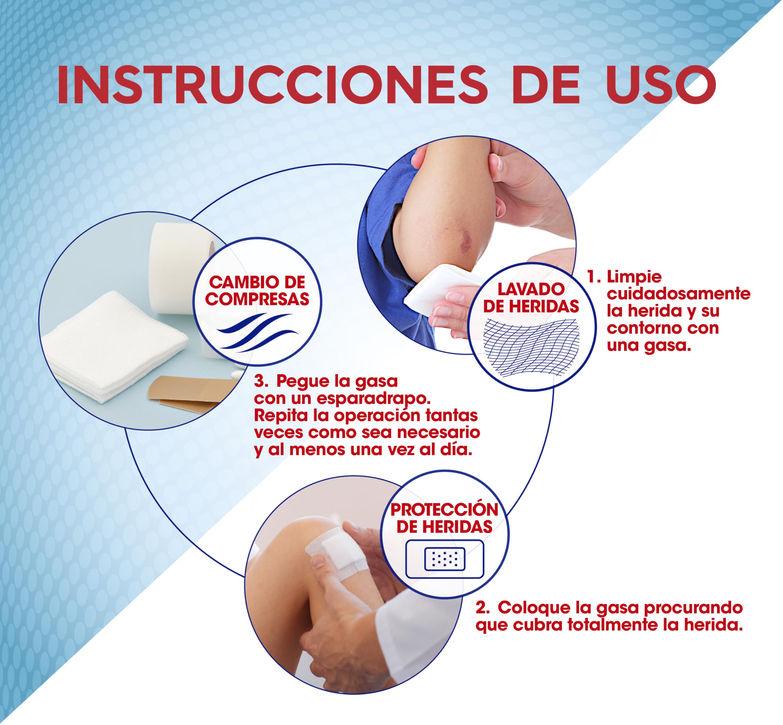 MERCUROCHROME - Gasas Esteriles - 60 Gases - 100% Algodón - Sobres Individuales - Higiene y Cuidado de Heridas - Protección y Esterilidad - transpirables - Formato económico - Primeros Auxilios