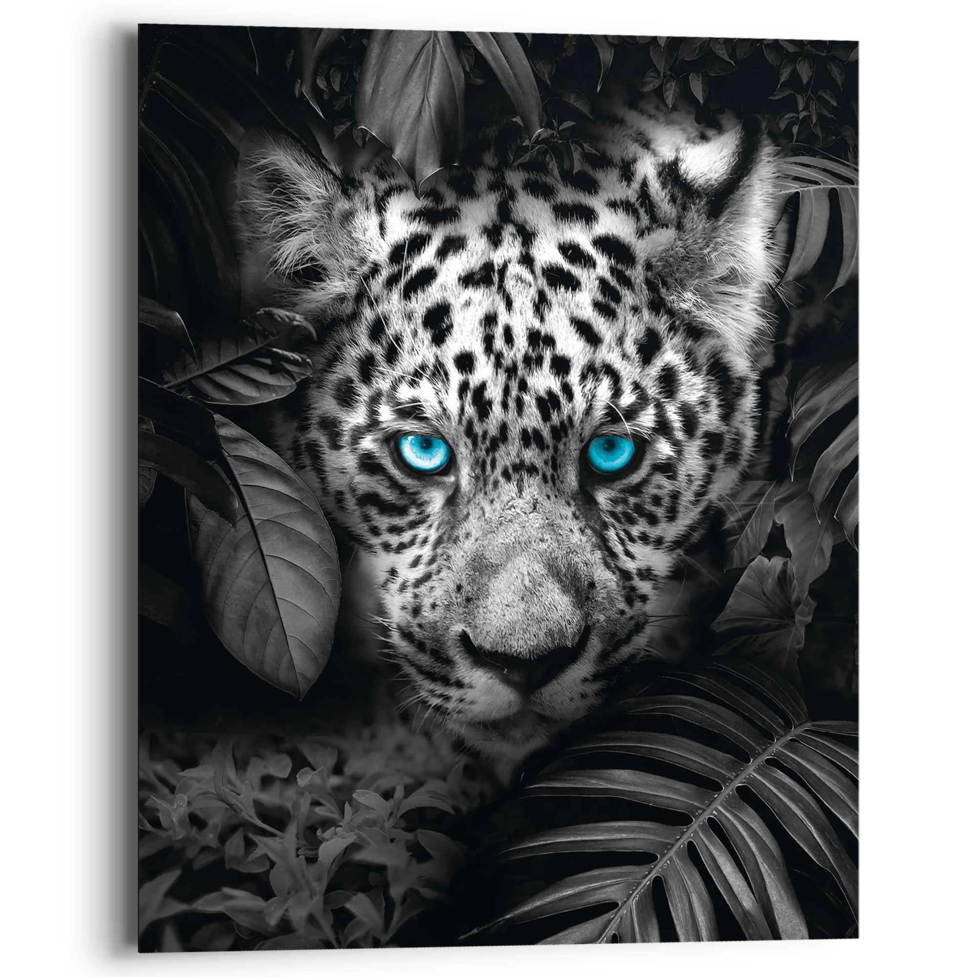REINDERS Wandbild Leopard Blau 50x40 cm