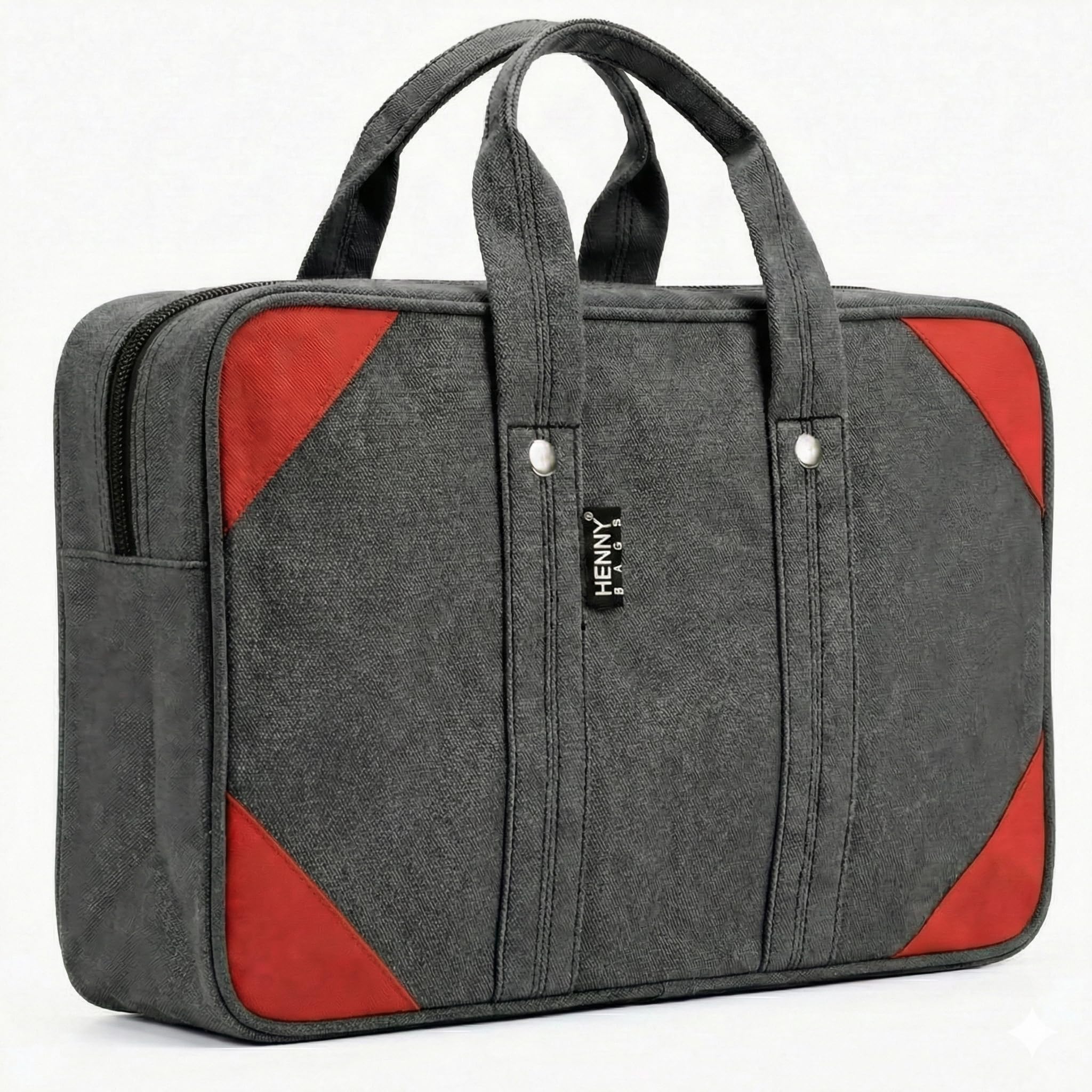 Canvas Tool Bag. Extra Heavy Duty Tool Bag for Electrician, Technician,Service Engineer,Mechanic, Plumber, Carpenter|ProMax Strong Canvas Tool Bag with 2 Inside Zipper Pockets (Grey Curve)