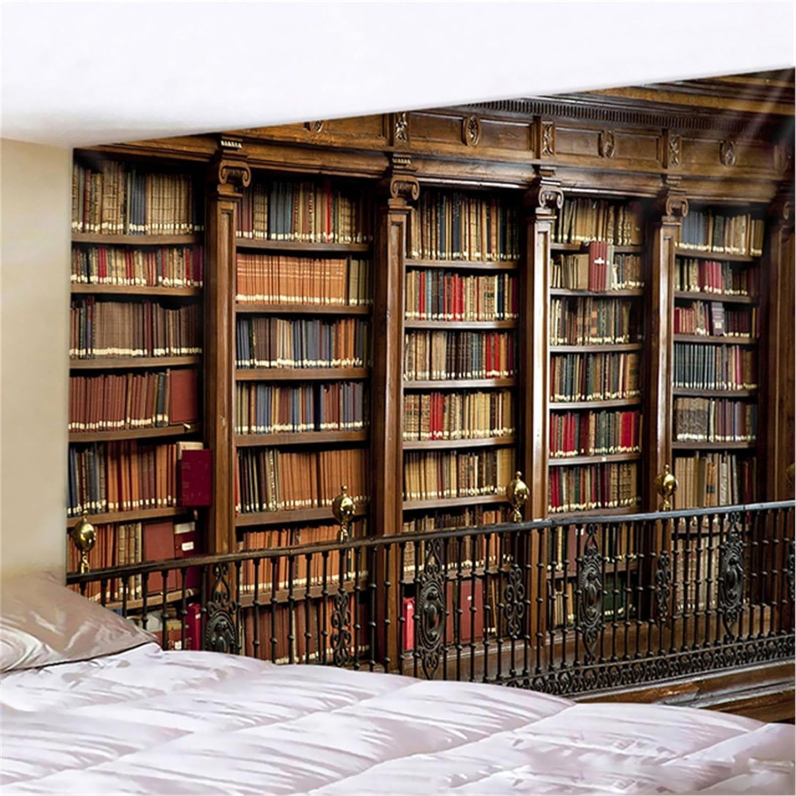 Arazzo Libreria Arazzo da Parete Grande Biblioteca Stampa 3D Arazzi da Parete 305x230 cm, Decorazioni da Parete per Casa Soggiorno Camera da Letto