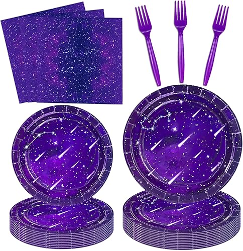 160 piezas de decoración de fiesta de galaxia espacial, suministros de fiesta de estrellas, suministros de fiesta temática de espacio exterior