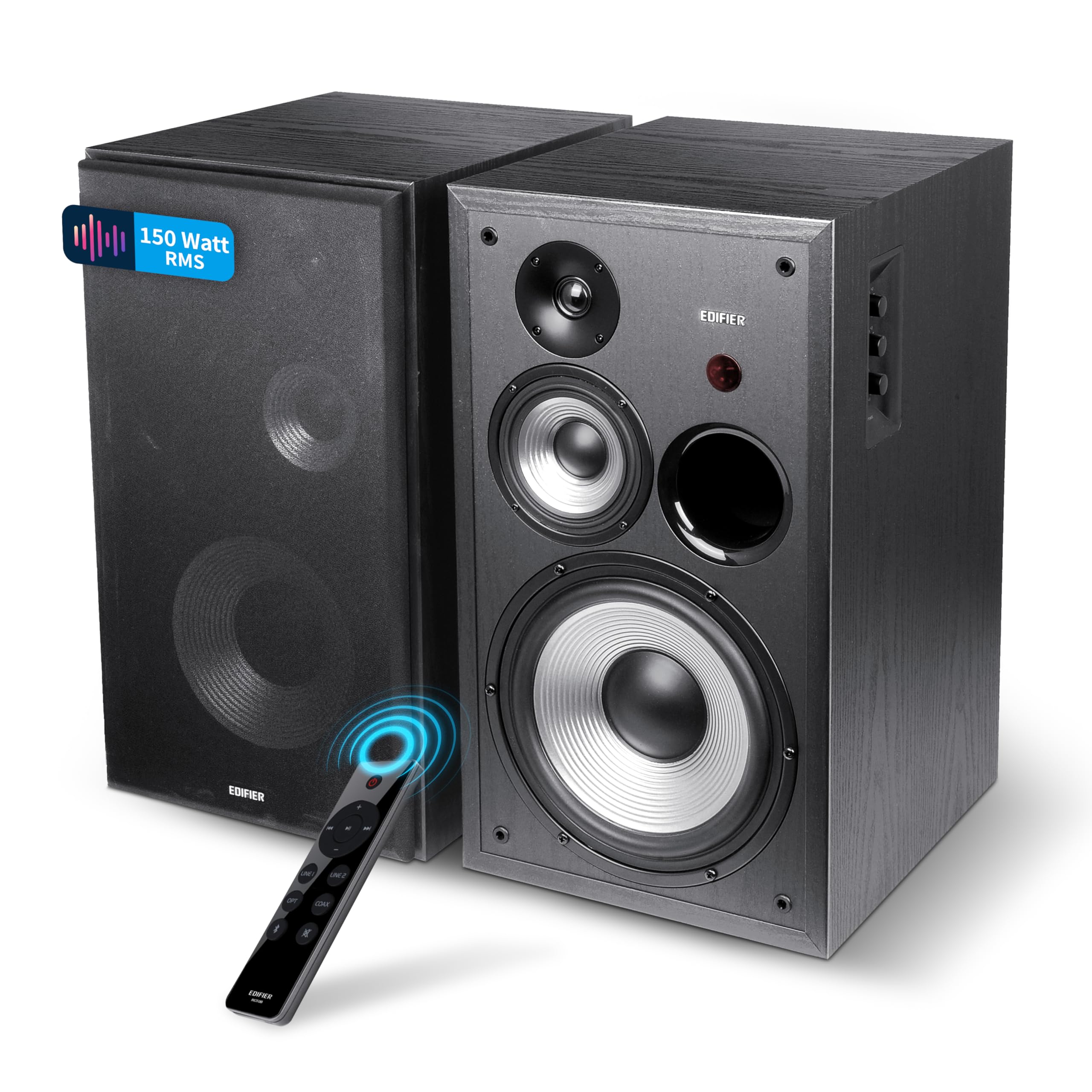 Edifier Studio R2850DB Système d'enceintes Bluetooth (150 Watt) avec télécommande Infrarouge et entrées numériques, Noir