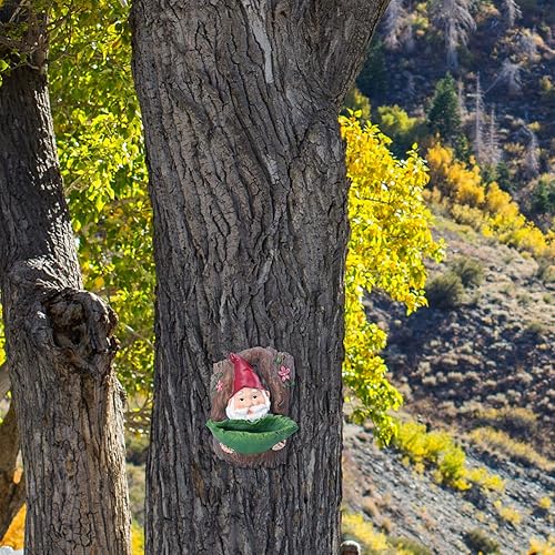 Miniatura 3 de Happyyami 1pc Hanging Tree Feeder Gnome Hummingbird Feeder Gnome Tree Hugger Decoraciones Navideñas para Exteriores Hanging Hummingbird Feeder Tree