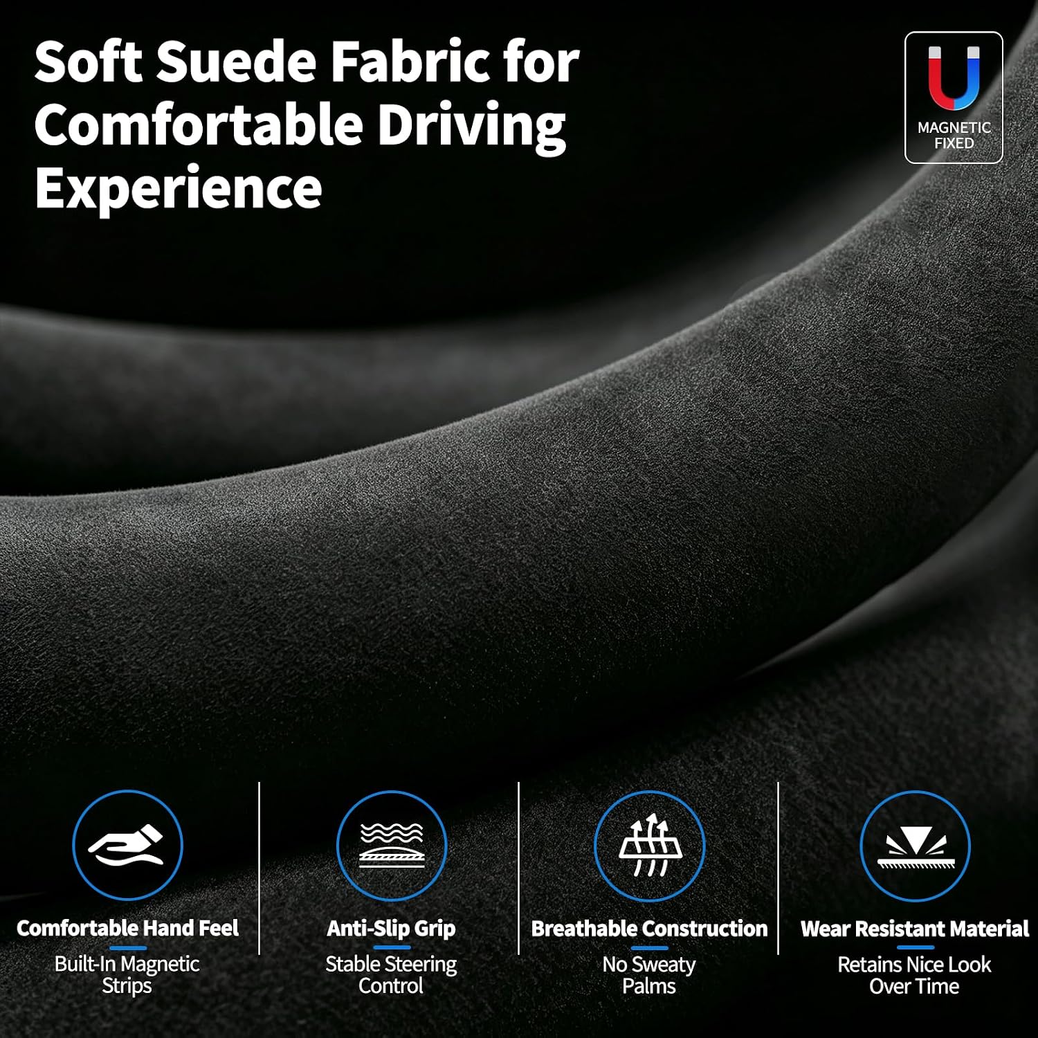 Magnetic Steering Wheel Cover for Tesla Model 3 2019-2025 Model Y 2021-2026 image 4