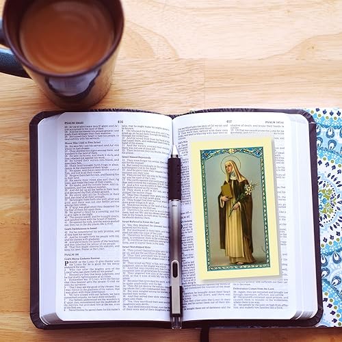 Miniatura 3 de Needzo Tarjetas laminadas sagradas, oración de Santa Catalina de Siena, tamaño de bolsillo, folleto religioso sobre la marcha, 4.5 x 2.5 pulgadas,