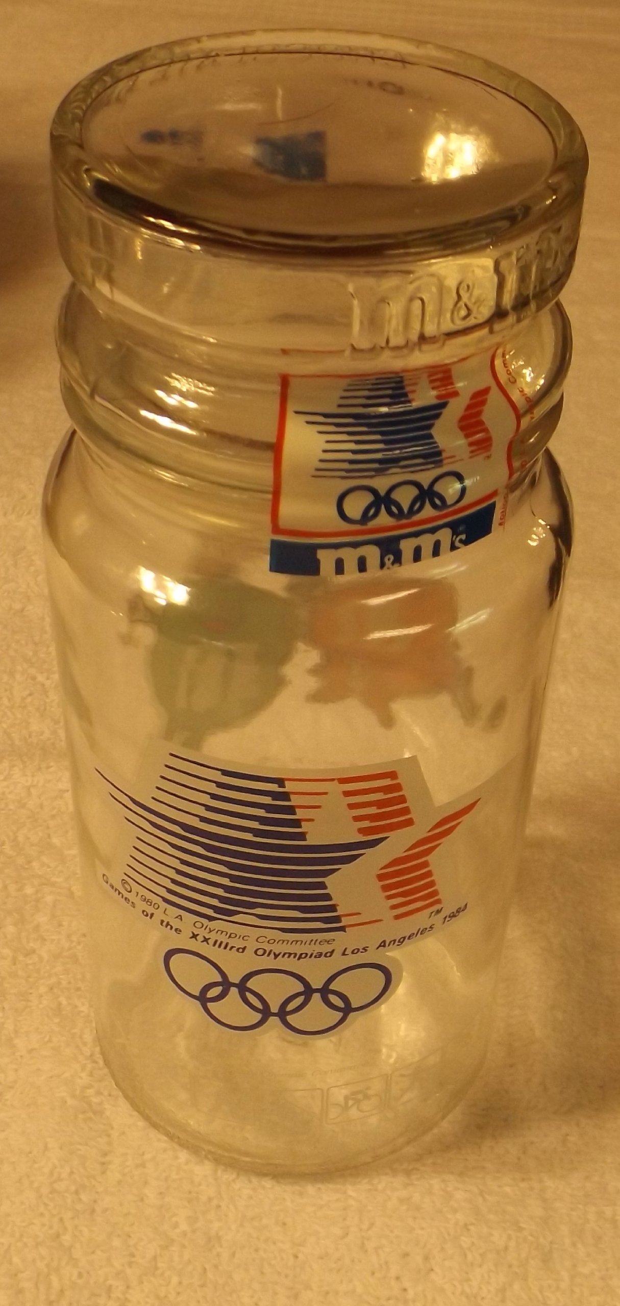 overseas vintage M&M’s 1984 olympic commemorative jar legacy.in