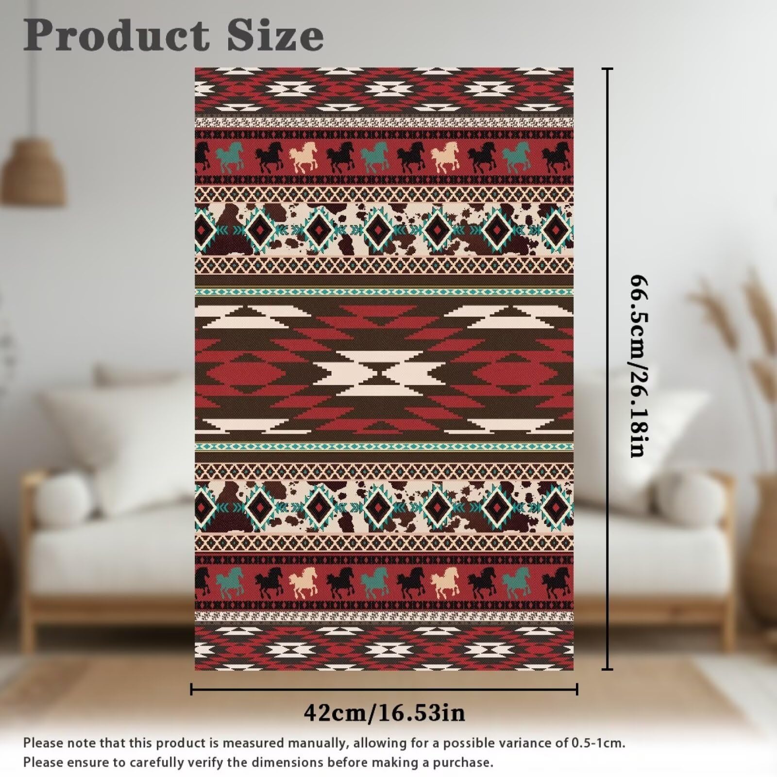 NETILGEN Red Aztec Navajo Headrest Cover for Recliner Chair Sofa Head Rest Slipcovers Non Slip Couch Furniture Protectors for Home Decor Set of 2 - Image 2
