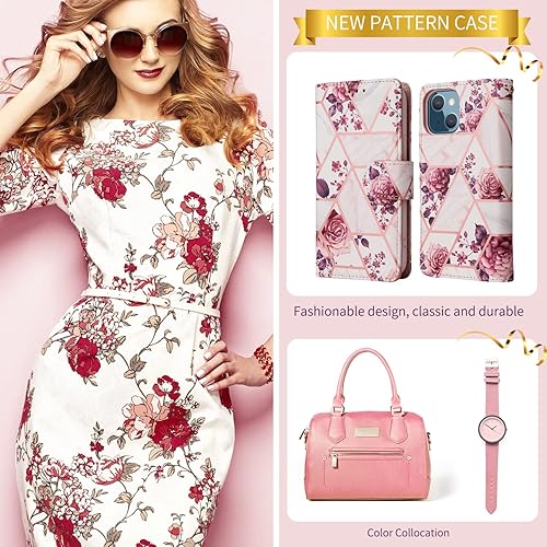 Miniatura 7 de Asuwish Funda compatible con iPhone 13 Mini de 5.4 pulgadas y protector de pantalla de vidrio templado, tarjetero para iPhone 13minicase i iPhone13