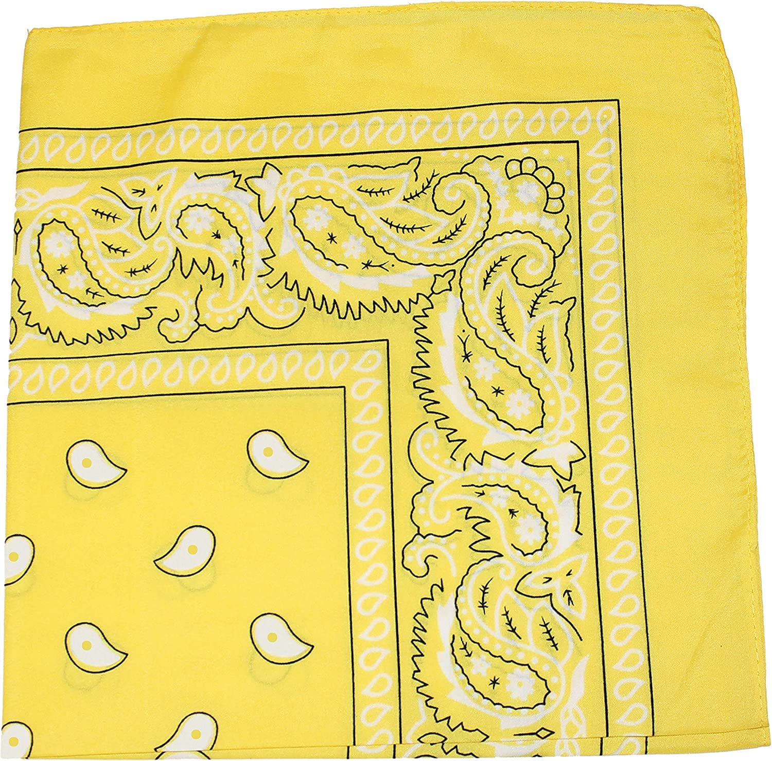 MW Watersports Bandanas de algodón, paquete de 48 unidades, ideales para hombres y mujeres, diseño clásico de cachemira occidental, dimensiones grandes