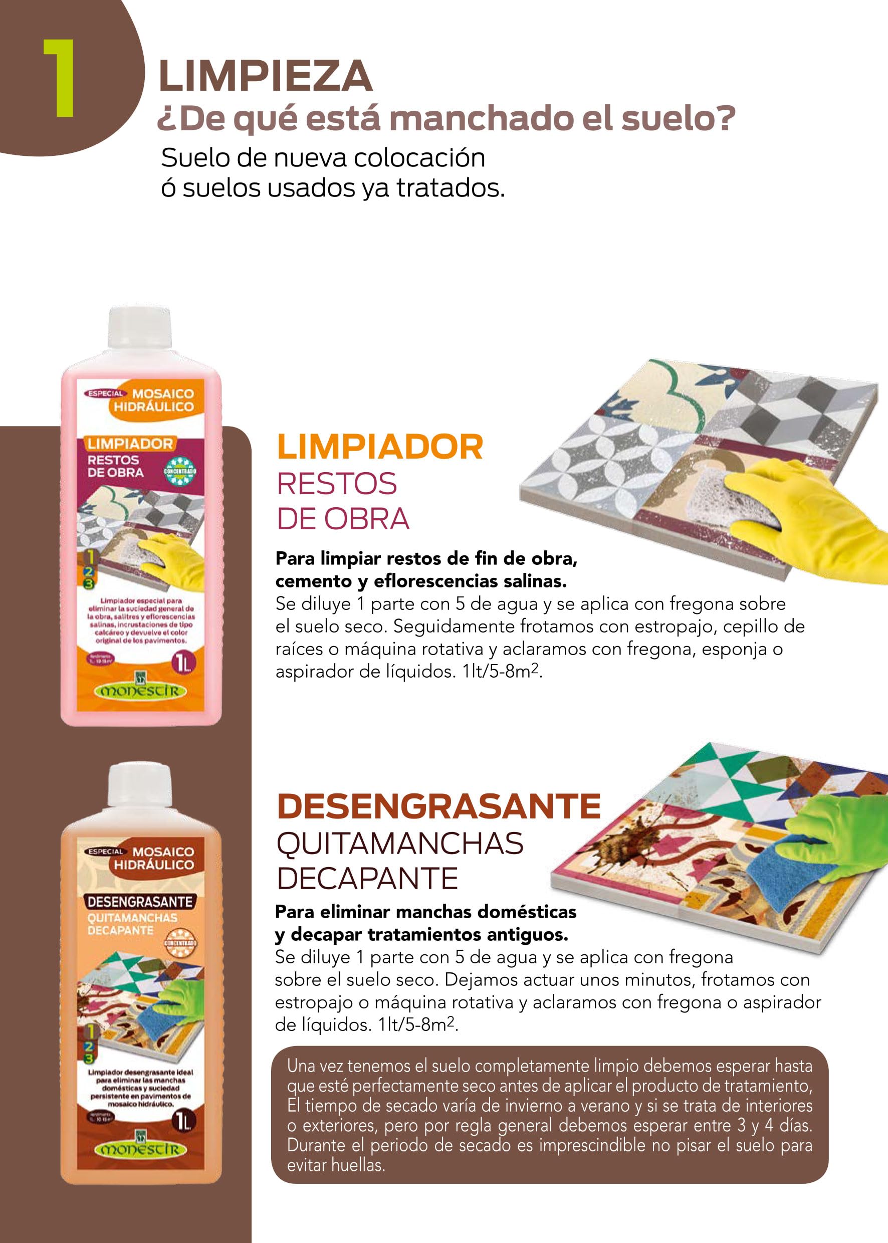 Monestir Cera Líquida Ecológica, Especial Mosaico Hidráulico 5L MONESTIR