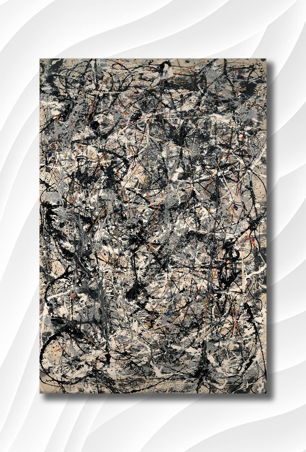 Namaste Home - Laminated Paper Poster - Sea Change by Jackson Pollock - Traditional Art - Abstract Art - Laminated Paper Poster (Laminated Paper, Small Size12X18 Inches, MultiColor)