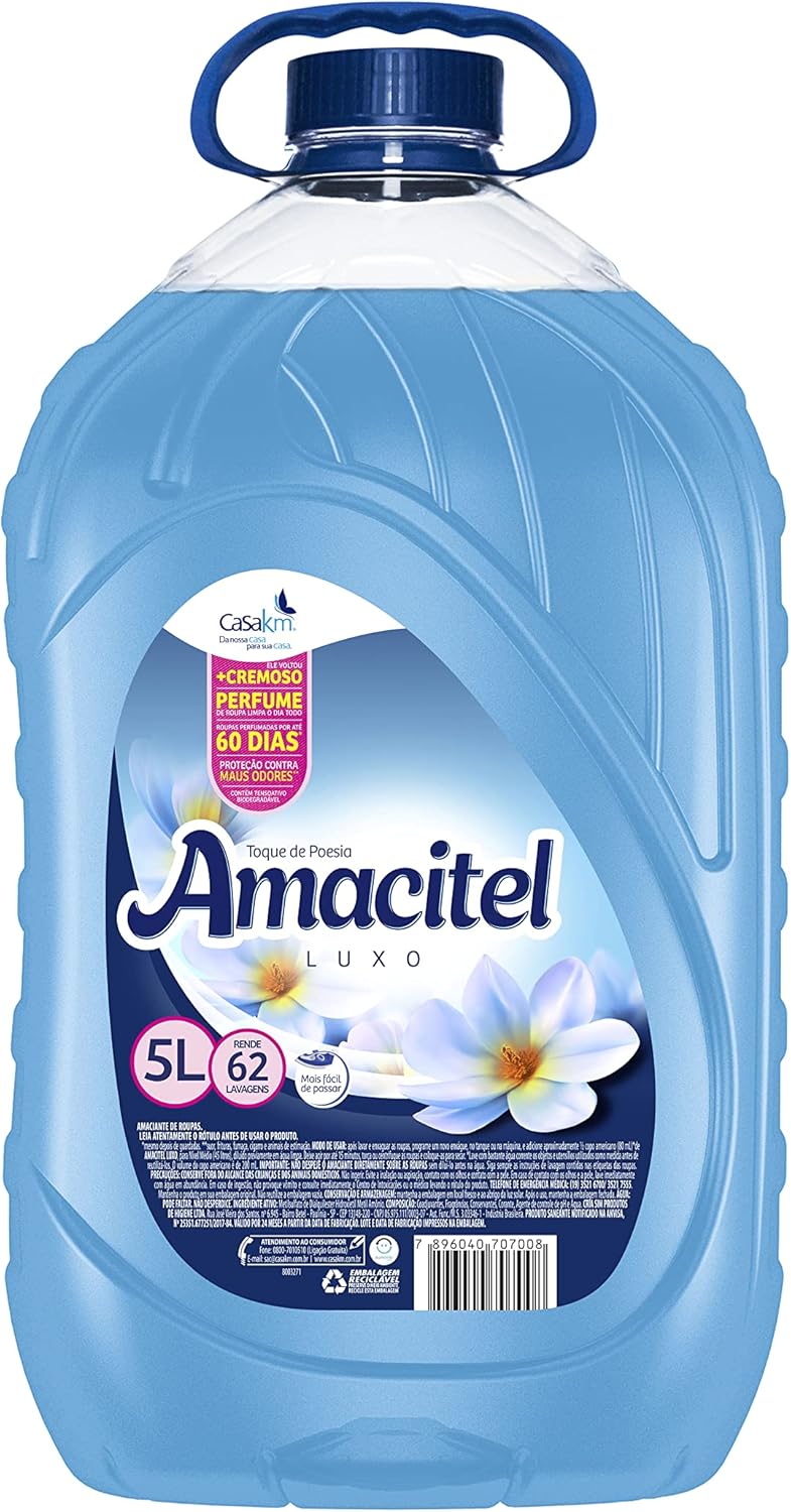 Casa Km Amaciante Amacitel Luxo Toque De Poesia 5 L (Pacote De 1)