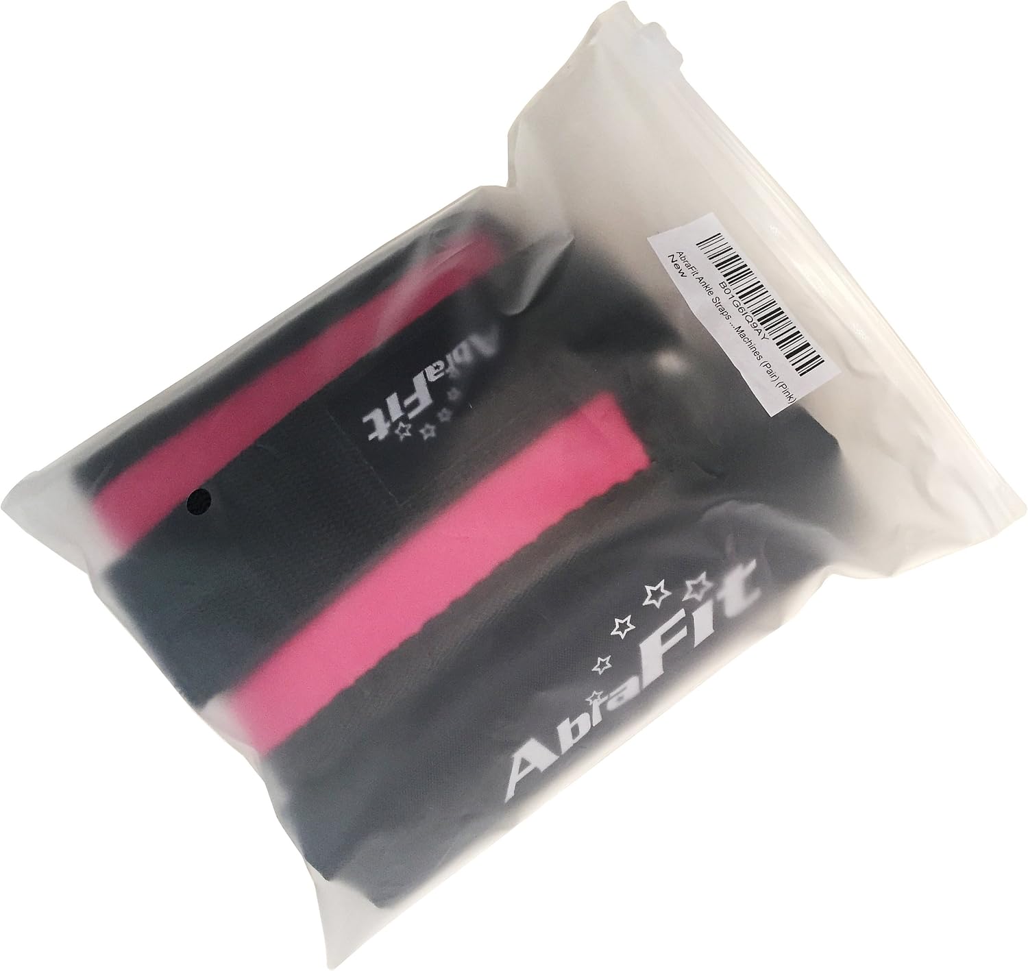 AbraFit Ankle Straps - for Cable Machines, Ab, Leg & Glute Exercises, Improved Wider and Longer, Durable &Lightweight, Free Carry Bag Included (Pair)