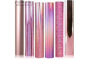 GIRAFVINYL Rose Gold Holographic Vinyl for Cricut - Pattern Permanent Vinyl