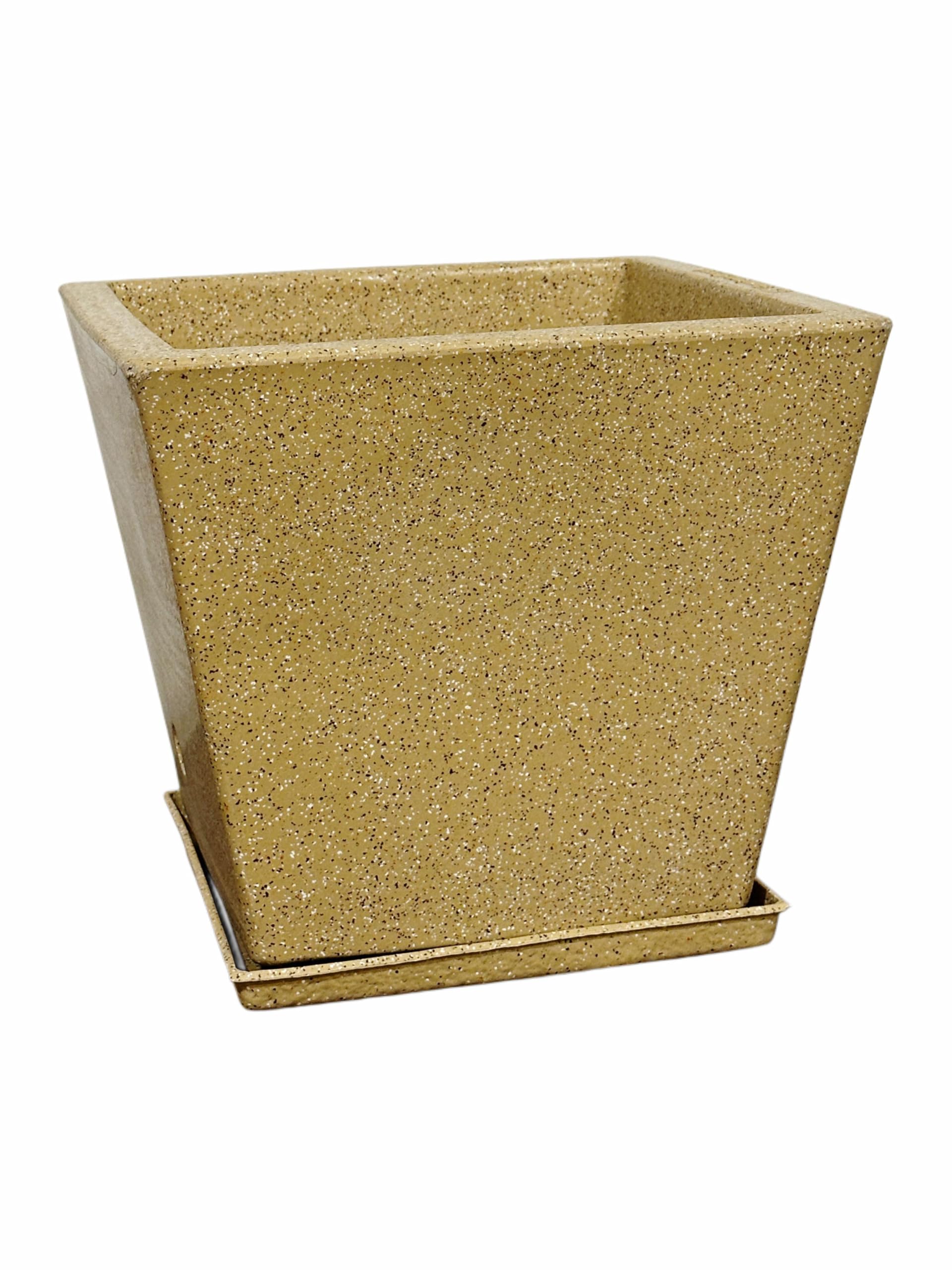 ENGRAFT SAPLINGS DECORA Greece Fiber Planter || Roto Moulding Flower Pot with Bottom Tray Suitable for Home and Garden (Sand Stone/Beige) (12 Inches) (B095M1XY8G) Amazon Price History, Amazon Price Tracker