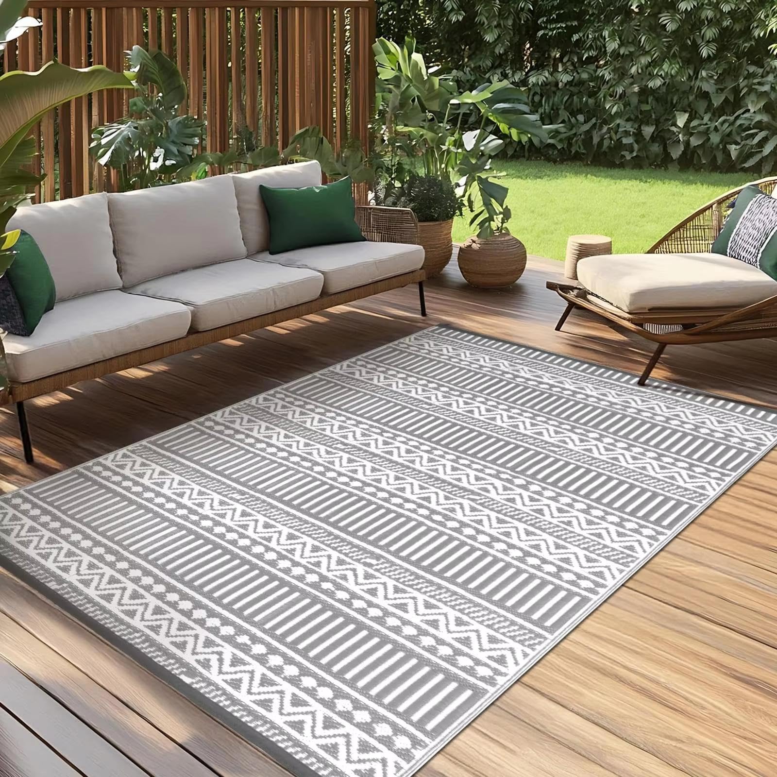Tapis d'extérieur 150x200 cm étanche pour décoration d'intérieur