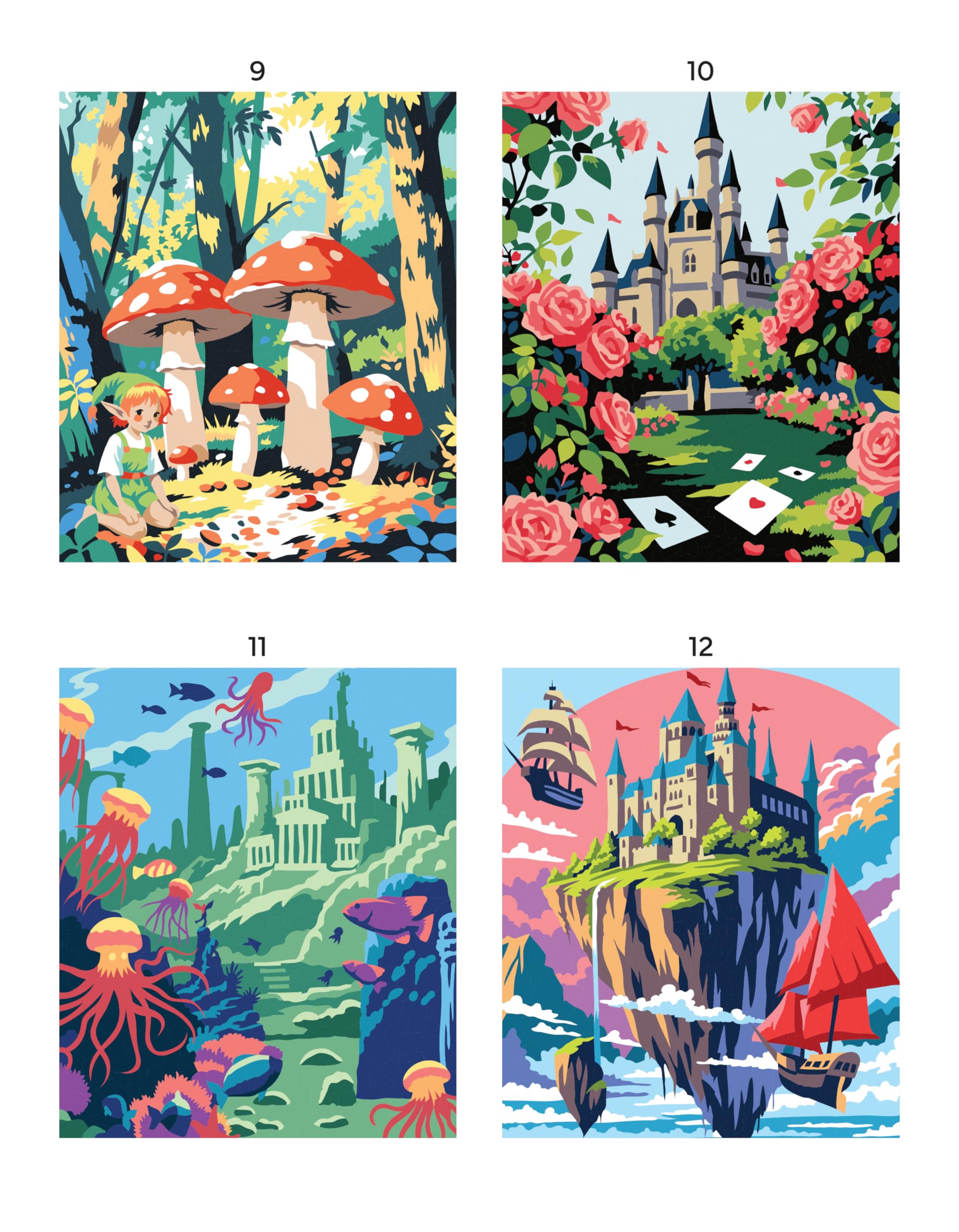 Paysages enchantés: 50 coloriages mystères
