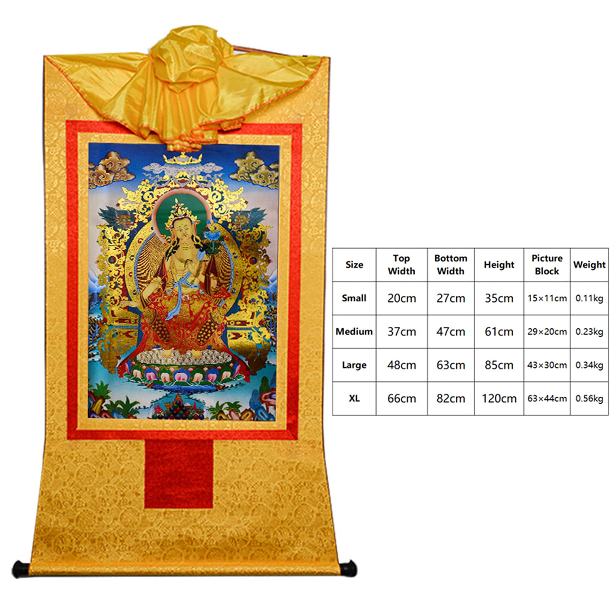 Gandhanra Thangka Tibétain - Bouddha Maitreya Thangka - Peinture Tantrique Bouddha à Dorure - Tapisserie Mural pour Décoration Zen - Méditation et Relaxation Spirituelle