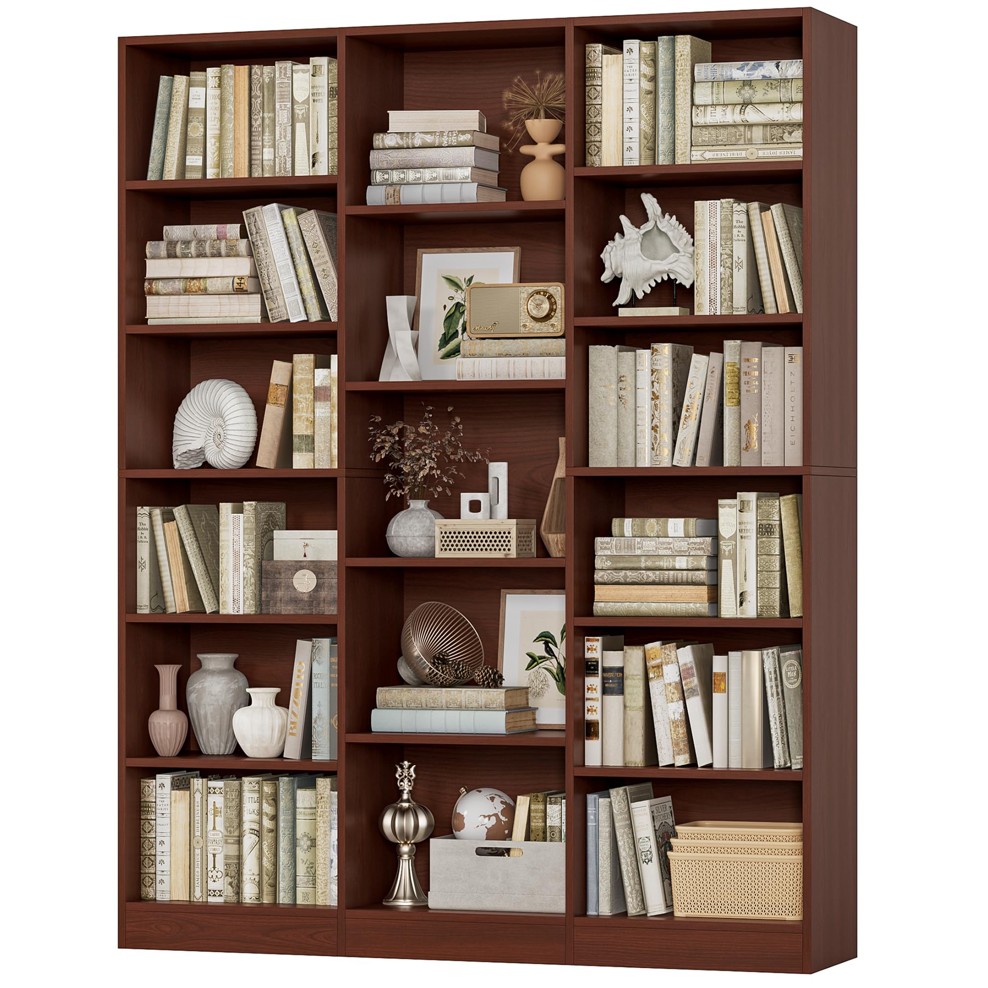 FACBOTALL Triple Wide Bookshelf