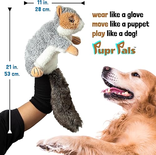 Miniatura 7 de Milunova Pupr Pals - Marioneta de juguete para perros y gatos con acolchado resistente para un juego interactivo seguro, protección para evitar que