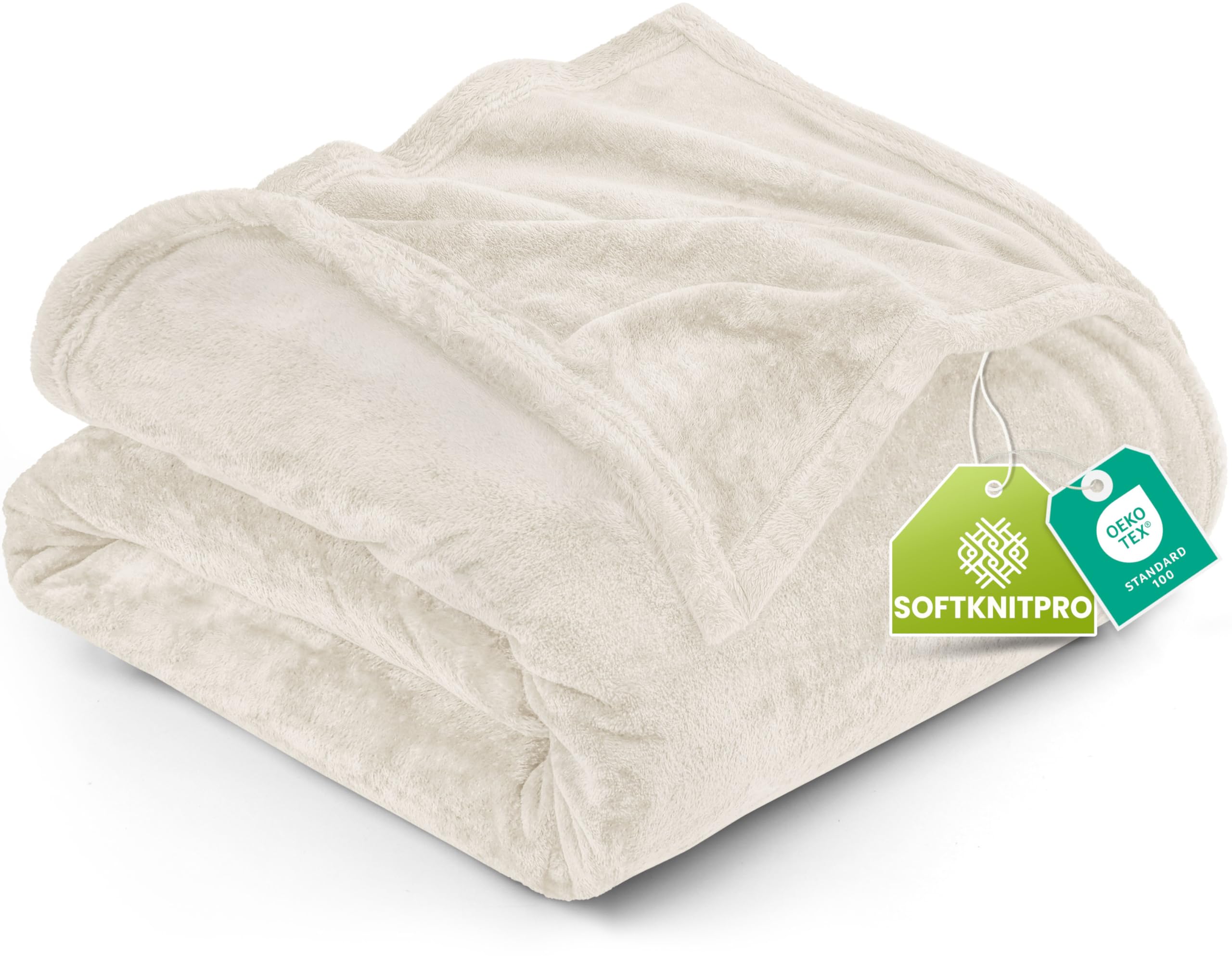 Bedding Fleece Blanket Twin Size Linen (60x80 Inches) Ultra Soft Warm Lightweight Microfiber Breathable Anti-Static Cozy Bed Blanket, All-Season Home Decor Gift for Men & Women