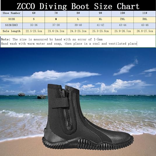 ZCCO Stivali Da Immersione In Neoprene Suola In Gomma Antiscivolo - 12