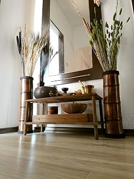 Wooden Floor Vases, Garden Vases, Patio Decor, Bamboo Furniture, Lodge Decor, Rustic Decor