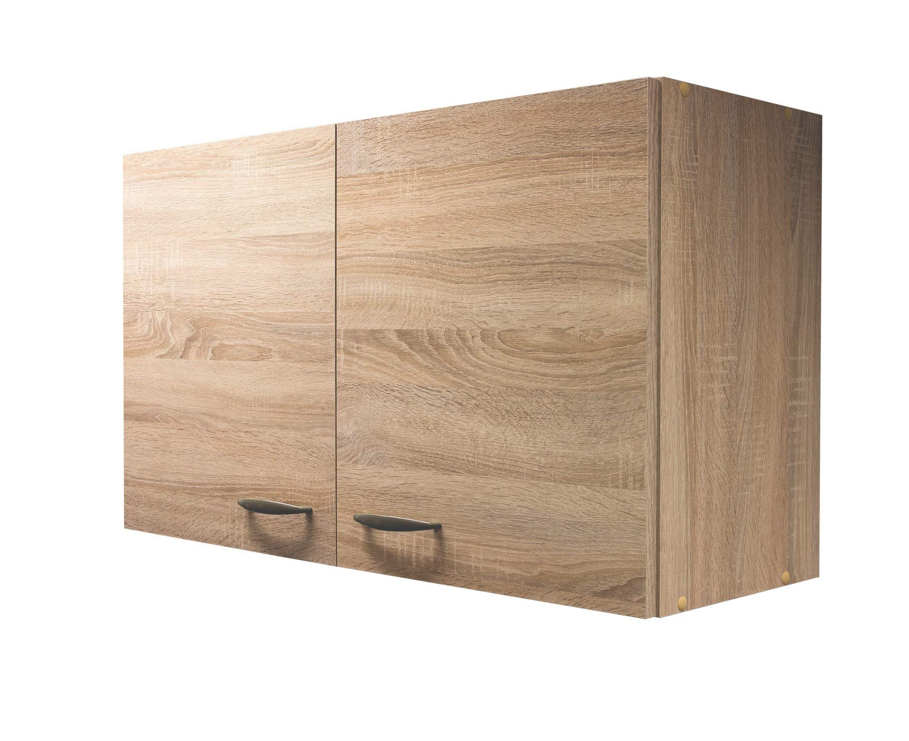 Küchen-Hängeschrank HERNE - Oberschrank - 2-türig - Breite 100 cm - Eiche Sonoma