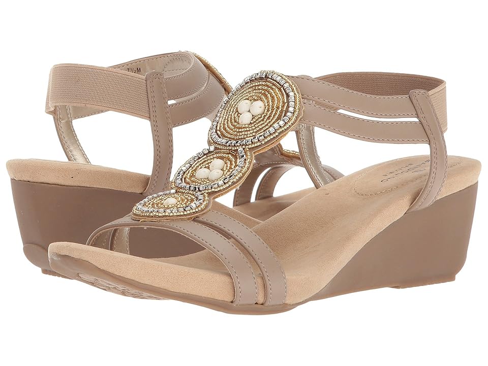 

Bandolino Harman (Cafe Latte Super Nappa PU/Sleek Elastic) Women's Shoes