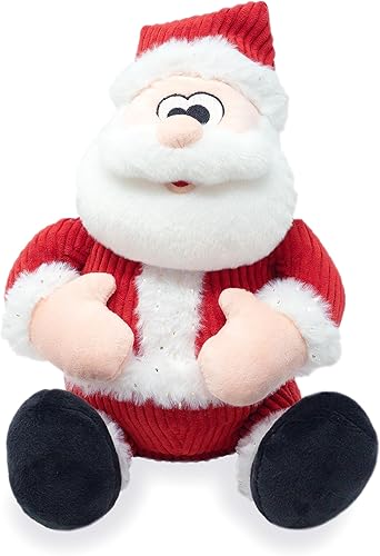 Cuddle Barn LOL Santa! - Animated Musical Ticklish Santa Claus Stuffed Plush Toy with Touch Sensor Tummy Sings Jingle Bells and Does a Jolly Laugh,