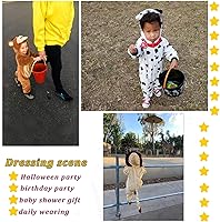 Vista 77 de TONWHAR Baby Boy's Girl's Animal Bodysuit Infant And Toddler's Romper Jumpsuit Halloween Costume Partywear Mono marrón
