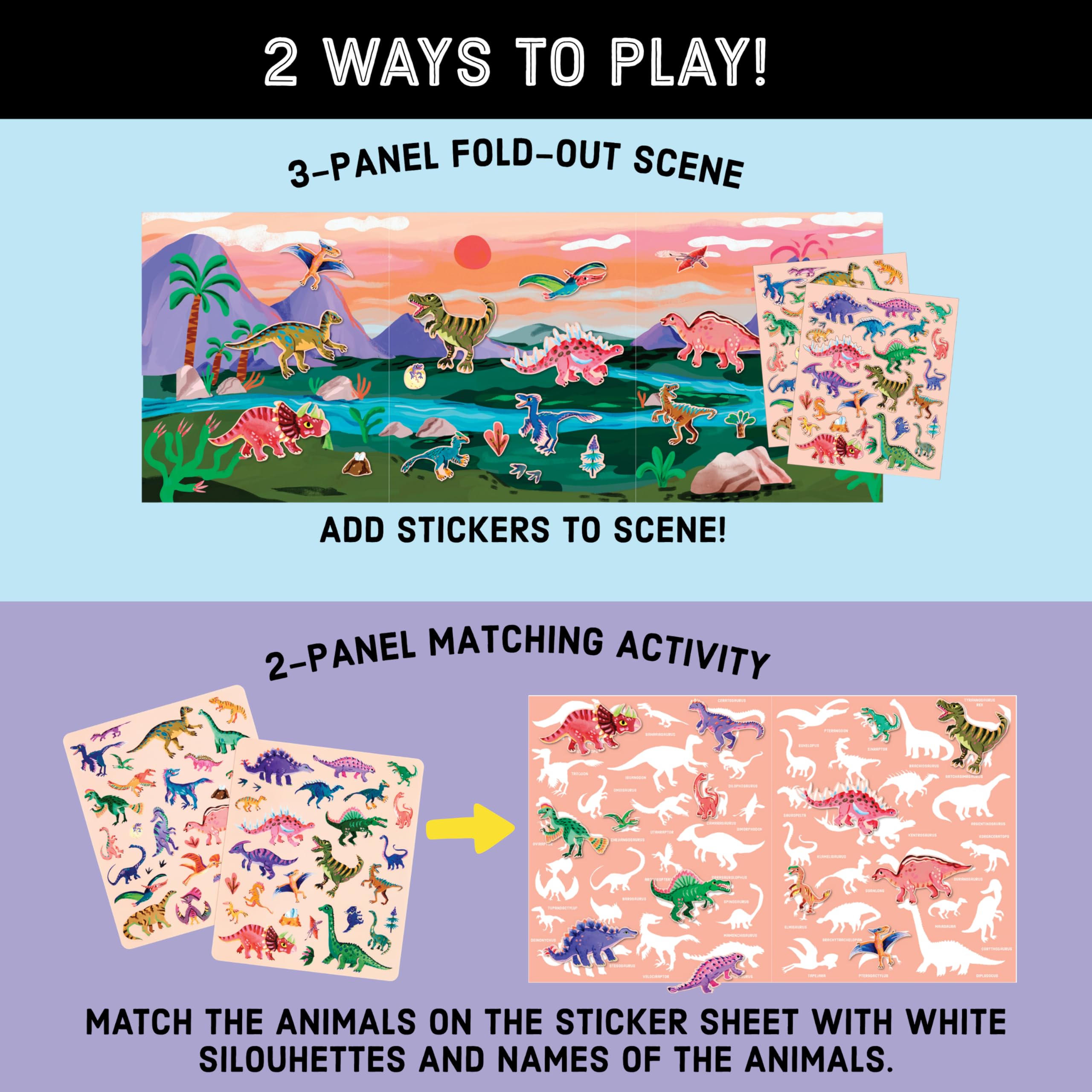 Mudpuppy Dinosaur Park Sticker Play Reusable Activity Set - Image 3
