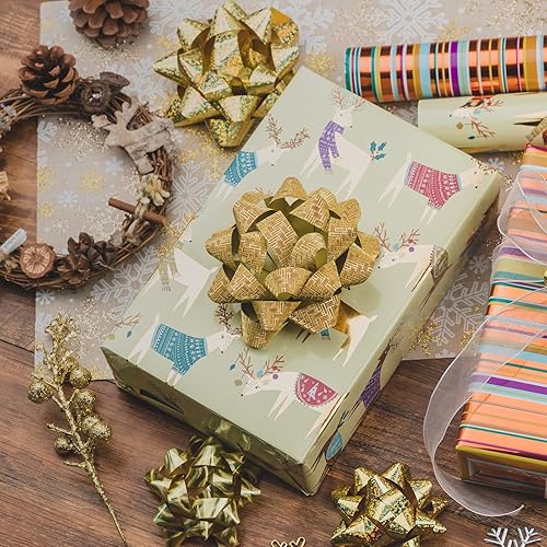 Vista 72 de WRAPAHOLIC Surtido de lazos de regalo azules (24 lazos) para cumpleaños, bodas, Navidad, baby shower, despedidas de soltera