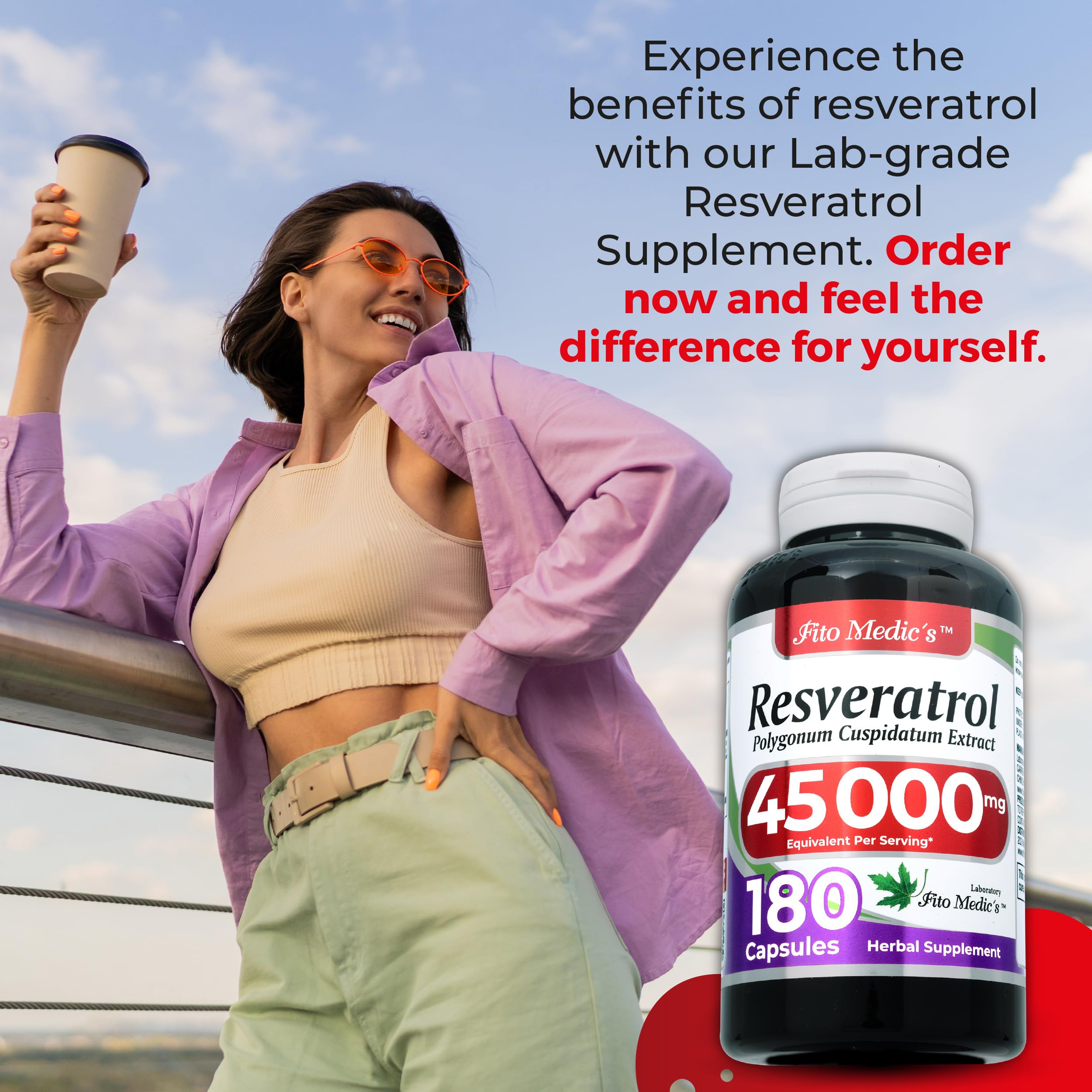 FITO MEDIC'S Lab | Resveratrol | Resveratrol Supplement | 180 Caps — Amazon image 4
