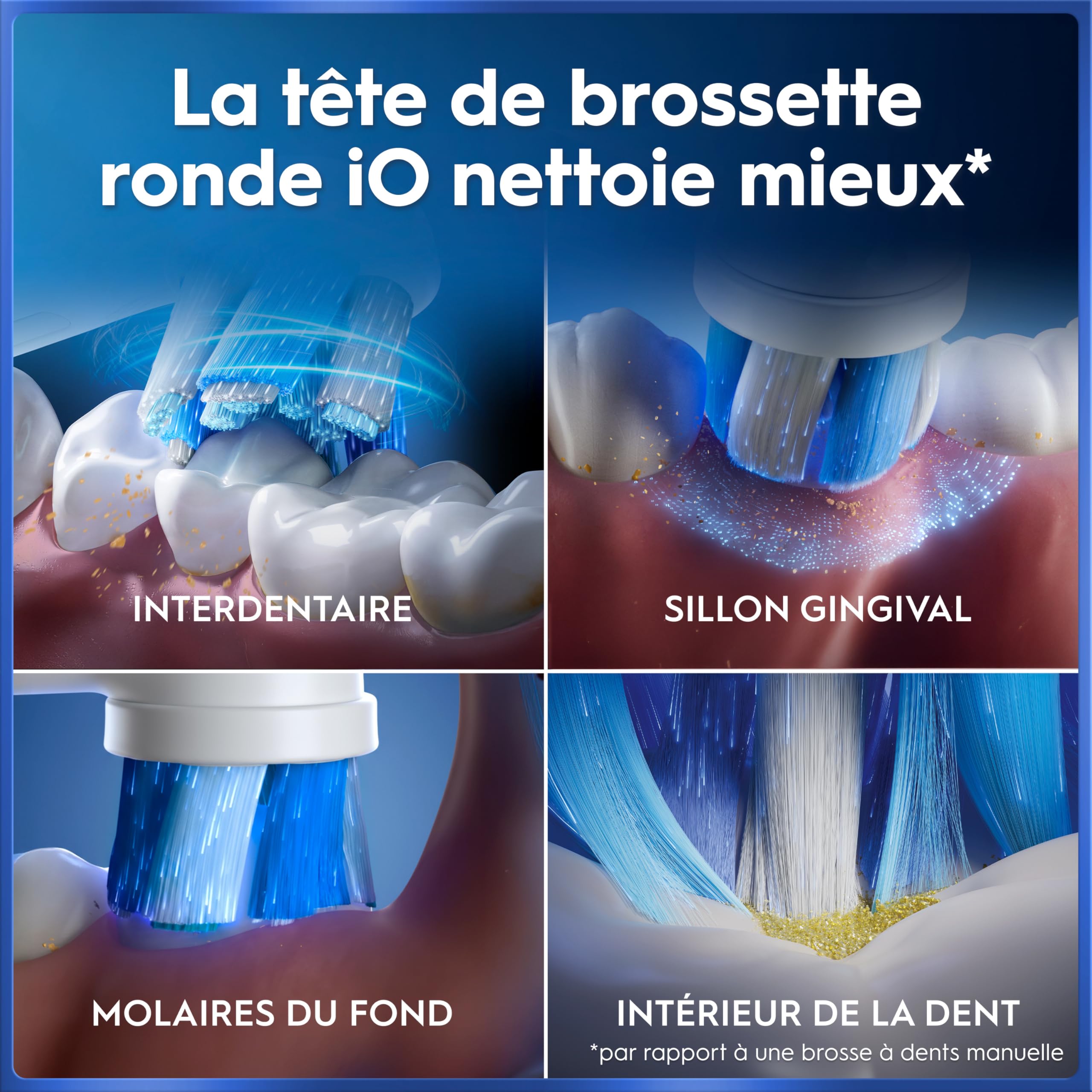 Oral-B Brosse à Dents Electrique iO 5 avec Brossette de Rechange, Blanche – 5 Modes de Brossage dont Douceur et Blancheur, Capteur de Pression sur les Gencives et d’Usure, Batterie Rechargeable, Etui