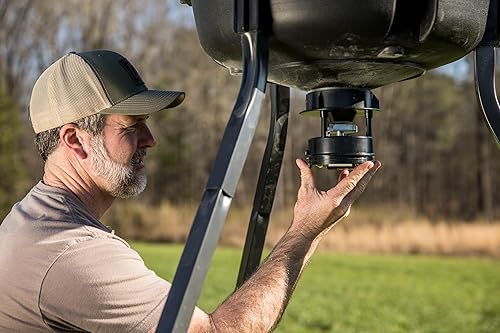 Miniatura 4 de Moultrie Kit de alimentador de ciervos todo en uno, adaptador Quicklock que se adapta a la mayoría de tolvas de fondo plano, temporizador digital