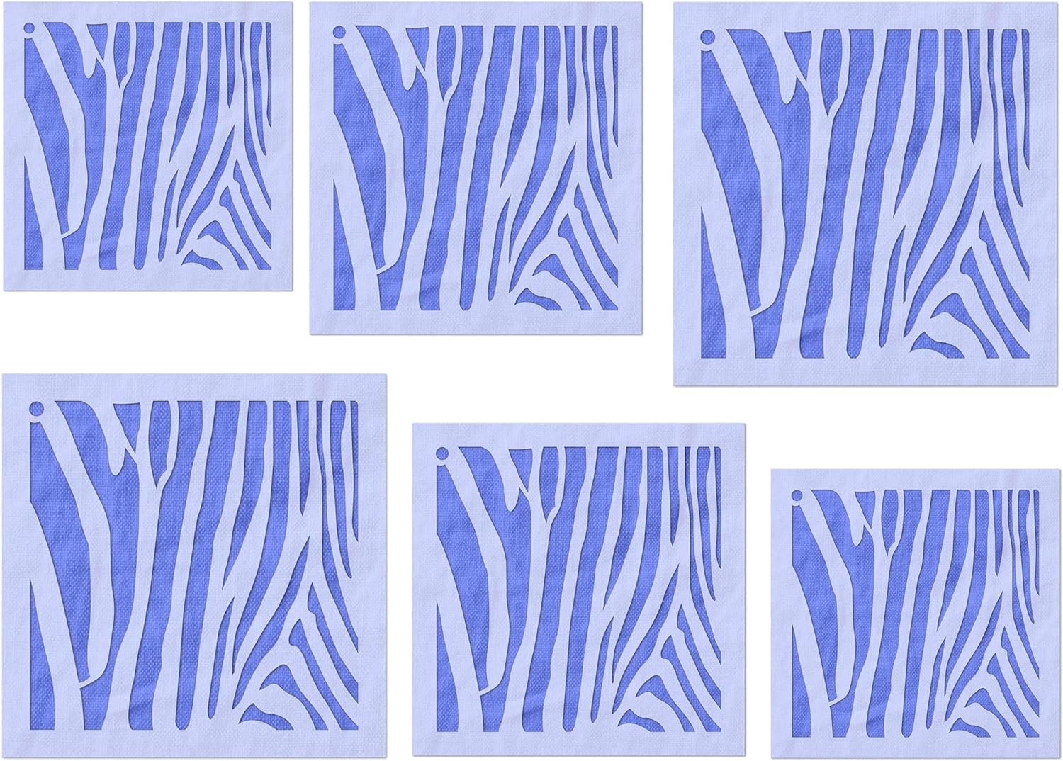 Stencil Stop Zebra Print Pattern Stencil - Reusable for DIY Projects, Painting, Drawing, Crafts - 14 Mil Mylar Plastic (18 x 18 inches)